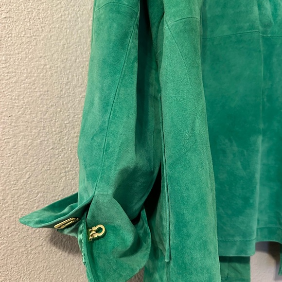 Linea by Louis Dell'Olio Women's Green Suede Blazer - Picture 10 of 14